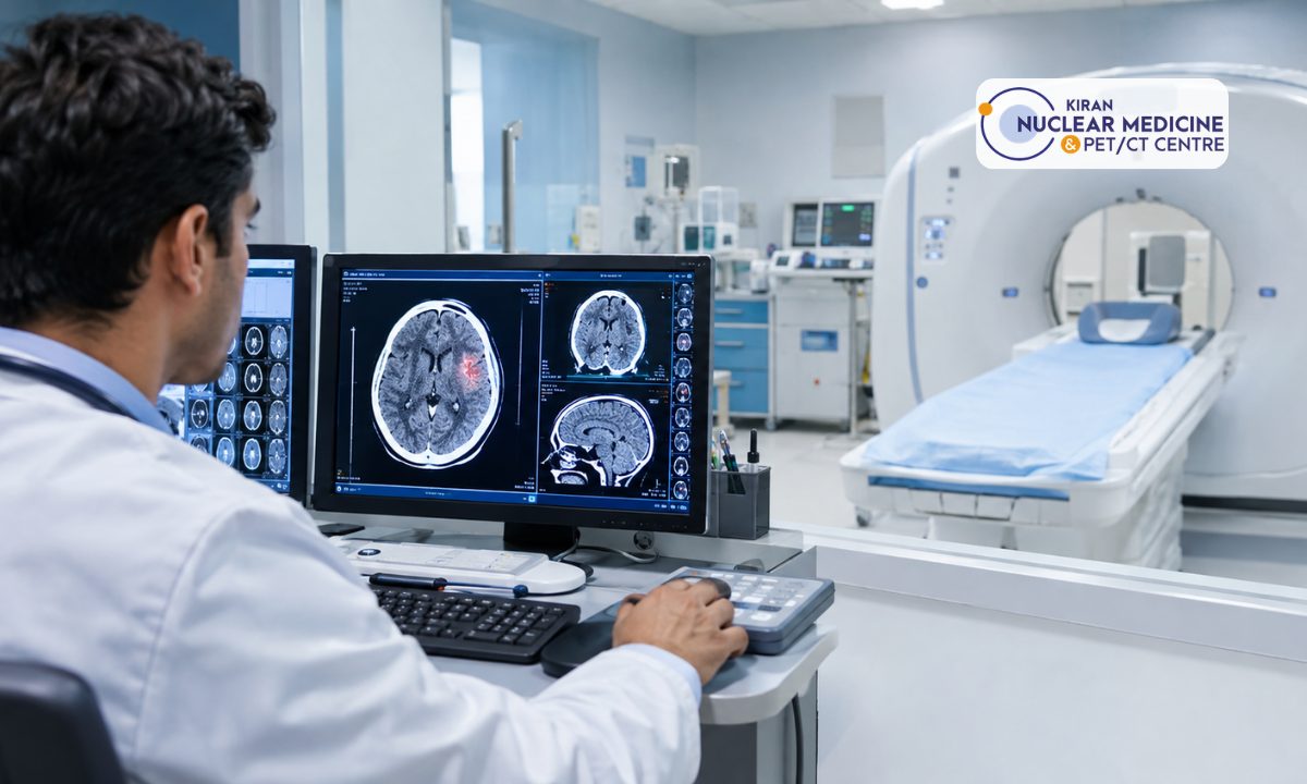 CT scan for detecting bleeding and swelling after a head injury