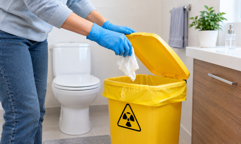 Waste disposal precautions after RAI therapy
