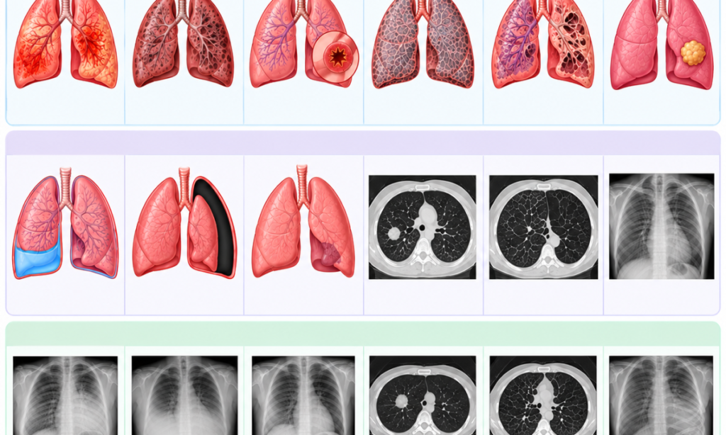 Medical imaging for lung conditions and chest abnormalities